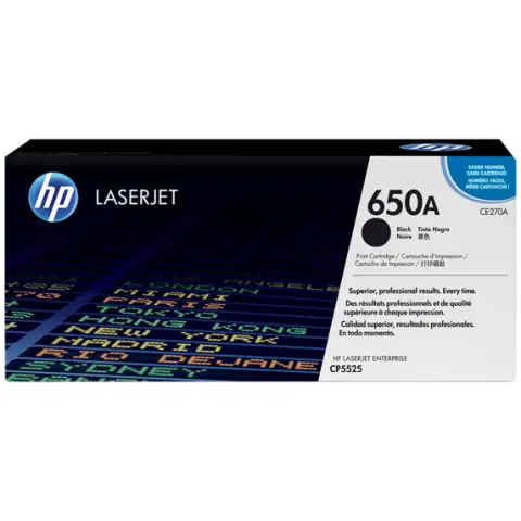 Toner HP 650A / CE270A Black do drukarek (Oryginalny) [13.6k]